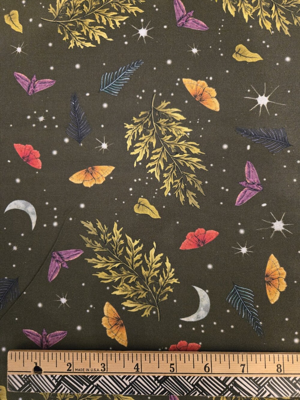 Cotton Fabric Butterflies Moths Stars Moons Joann X La Scarlatte 112x44" / 3yds